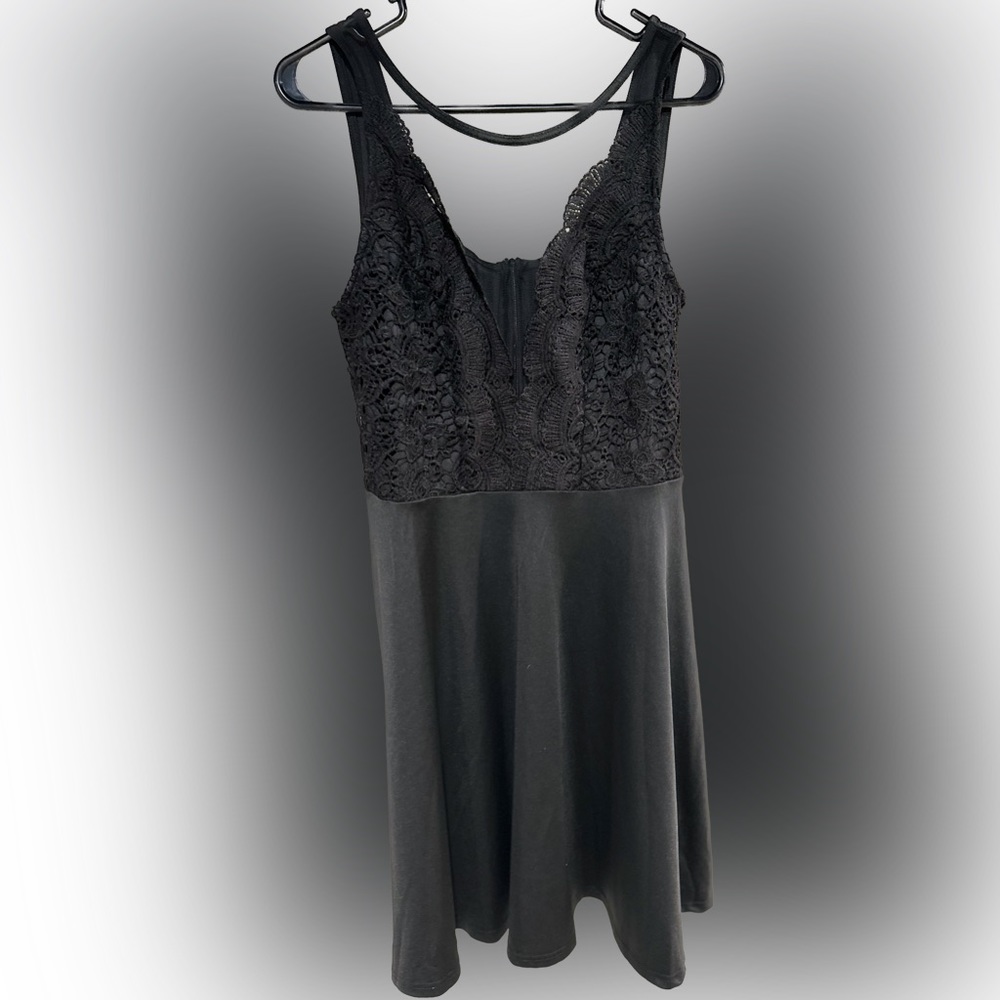 Grace Karin Black Lace Plummeting Chest Line A Frame Women’s Dress